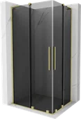 Kabiny prysznicowe - Mexen Velar L Duo kabina prysznicowa rozsuwana 90x80 cm, grafit, złota szczotkowana - 871-090-080-02-43-55 - miniaturka - grafika 1