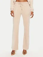 Spodnie sportowe damskie - Juicy Couture Spodnie dresowe Del Ray JCAP180 Różowy Regular Fit - miniaturka - grafika 1