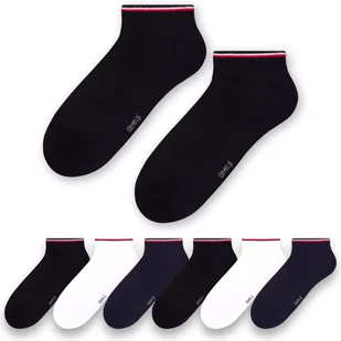 6X Stopki męskie z paskami art. 075 Steven - Skarpetki męskie - miniaturka - grafika 1
