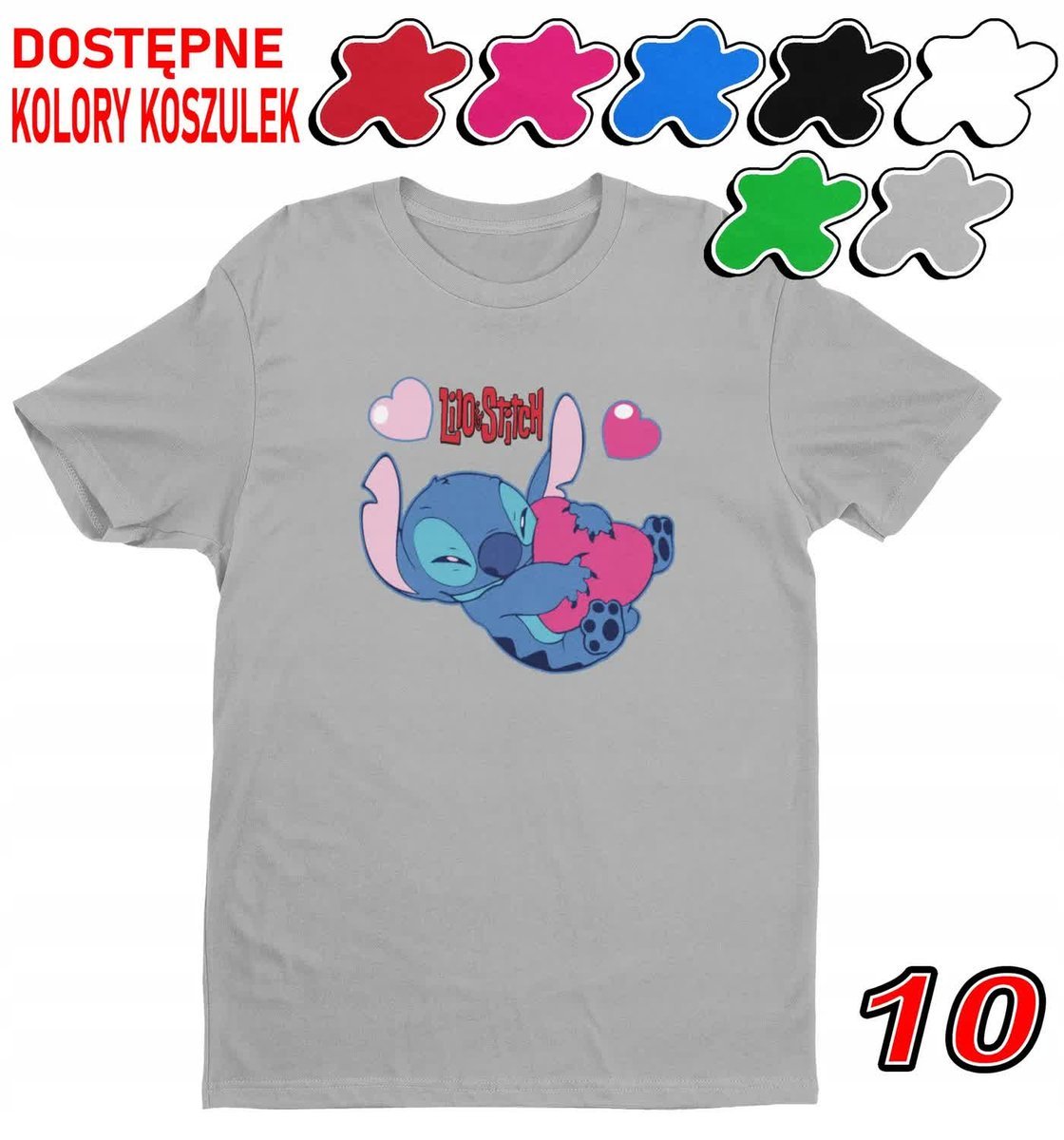 Koszulka Dziecięca Z Nadrukiem Dla Fana Stich Angel Słodziak -M 134-140