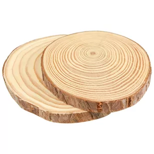 Plastry drewna suche krążki drewniane podstawki pod kubek DIY Święta 2szt - Ozdoby bożonarodzeniowe - miniaturka - grafika 1