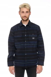 LEE BOX POCKET OVERSHIRT SKY CAPTAIN L68LLWHY m - Koszule męskie - miniaturka - grafika 1