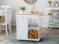 Wózki kuchenne - Beliani Wózek kuchenny biały TRAPANI - miniaturka - grafika 1