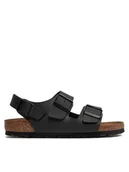 Sandały damskie - Birkenstock Sandały Milano 034793 Czarny - miniaturka - grafika 1