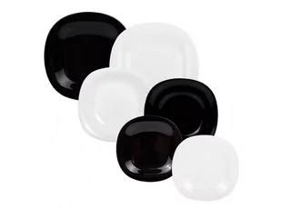 Komplet obiadowy Carine Neo Black &amp; White 18-elementowy LUMINARC - Serwisy obiadowe - miniaturka - grafika 1