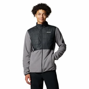 Męska bluza polarowa Columbia Basin Butte Full Zip Fleece II city grey/black - M - Bluzy męskie - miniaturka - grafika 1