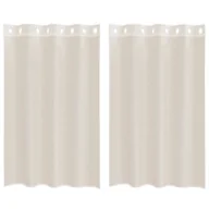 Zasłony - vidaXL Zasłony woalowe z przelotkami 2 szt. Kremowe 140x175 cm - miniaturka - grafika 1