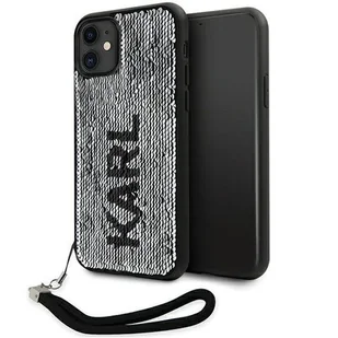 Karl Lagerfeld Sequins Reversible na Apple iPhone 11 KLHCN61PSQRKS Czarny/Srebrny - Etui i futerały do telefonów - miniaturka - grafika 1