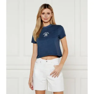 Tommy Jeans T-shirt VARSITY Cropped Fit - Koszulki i topy damskie - miniaturka - grafika 1