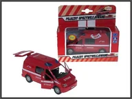 Samochody i pojazdy dla dzieci - Hipo Auto Van Straz pożarna z dźwiękiam 14cm pudełko - miniaturka - grafika 1
