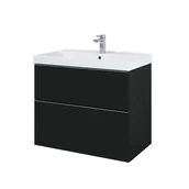 Szafki łazienkowe - Elita 168106 SZAFKA LOOK 80 2S BLACK MATT PDW - miniaturka - grafika 1