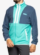 Bluzy sportowe męskie - Bluza Columbia Back Bowl Fleece Lightweight - dark mountain/bright aqua/wht - miniaturka - grafika 1