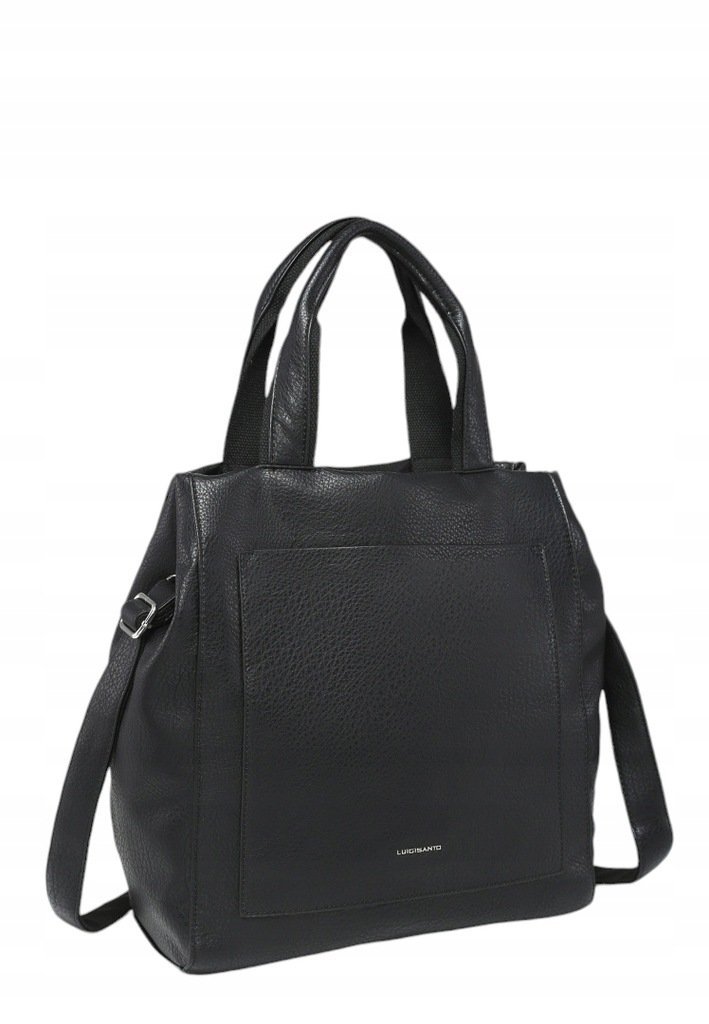 Stylowa Torebka Damska Shopper Czarna Format A4 LUIGISANTO V0506-1 Black