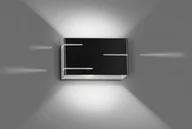 Lampy ścienne - Emibig Laser kinkiet 1-punktowy czarny 824/2 824/2 - miniaturka - grafika 1