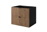 Szafki łazienkowe - Szafka podumywalkowa Rodan Loft 60 cm czarny/dąb craft złoty - miniaturka - grafika 1