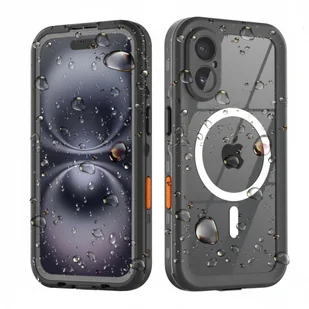 Etui wodoodporne pancerne 360 Supero MagSafe do iPhone 17, czarno-przezroczyste - Etui i futerały do telefonów - miniaturka - grafika 1