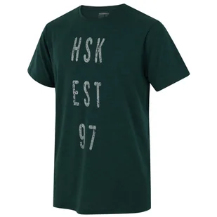 Koszulka męska Husky Tingl M Rozmiar: L / Kolor: ciemnozielony - Koszulki sportowe męskie - miniaturka - grafika 1