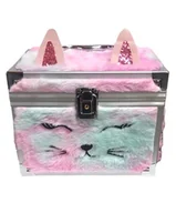Kosmetyki kąpielowe dla dzieci - Kuferek futrzany Kosmetyczka walizka dziecięca z produktami do makijażu I Love My Style 25 Rainbow Kotek - miniaturka - grafika 1