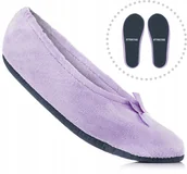 Kapcie damskie - Baletki Balerinki Kapcie Welurowe R. 33/34 - miniaturka - grafika 1