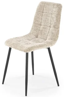 Beżowe tapicerowane krzesło metalowe - Nimbus - Krzesła Beżowe tapicerowane krzesło metalowe - Nimbus - Krzesła - miniaturka - grafika 1