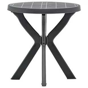vidaXL Stolik bistro, antracytowy, 70 cm, plastikowy - Stoły ogrodowe - miniaturka - grafika 1