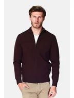 Swetry męskie - C& Jo Kardigan w kolorze ciemnobrązowym - miniaturka - grafika 1