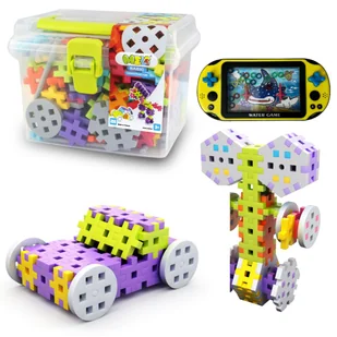 Klocki Meli Wafle Basic Constructor Travel Box 250 + Prezent Gra Wodna - Klocki - miniaturka - grafika 1