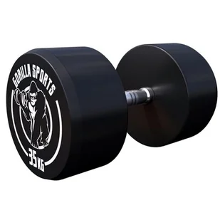 Gorilla Sports Okrągła hantla stała czarny/czerwony 35kg (100532-00049-0036) - Hantle i ciężarki - miniaturka - grafika 1
