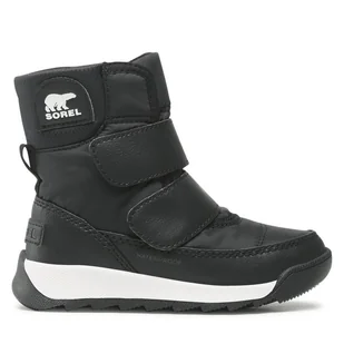 Śniegowce Sorel Childrens Whitney II Strap Wp NC3919-010 Czarny - Buty dla chłopców - miniaturka - grafika 1