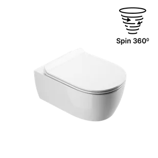 Excellent Doto D 54 Spin 360 miska WC wisząca, bezrantowa, biały połysk - Miski WC - miniaturka - grafika 1