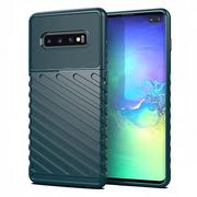 Etui i futerały do telefonów - Thunder Case elastyczne pancerne etui pokrowiec Samsung Galaxy S10 Plus zielony - miniaturka - grafika 1