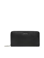 Portfele - Calvin Klein Duży Portfel Damski Ck Elevated Za Wallet Lg Saff K60K610266 Czarny - miniaturka - grafika 1