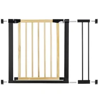 Zabezpieczenia dla dzieci - Bramka zabezpieczająca schody przed dziećmi 75-96 cm bramka rozporowa brązowo-czarna - miniaturka - grafika 1