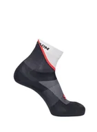 Skarpetki i podkolanówki sportowe - Skarpety do biegania Salomon Pulse Ankle - icicle/nine iron/neon flame - miniaturka - grafika 1