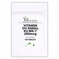 Witaminy i minerały dla sportowców - FOREST VITAMIN Vitamin D3 5000IU K2 MK-7 200mcg 100tabs - miniaturka - grafika 1