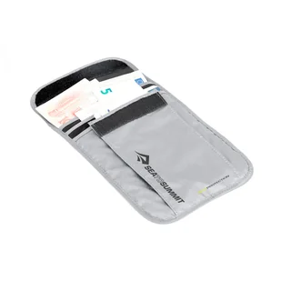 Paszportówka turystyczna z ochroną danych Sea To Summit Neck Wallet RFID high rise grey - ONE SIZE - Etui na dokumenty i karty - miniaturka - grafika 1