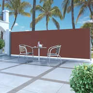 Markizy - vidaXL Zwijana markiza boczna, 160 x 500 cm, brązowa - miniaturka - grafika 1