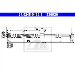 ATE PRZEWÓD HAMULCOWY 24.5248-0466.3 HYUNDAI GETZ 1.1 05-09 - Przewody hamulcowe - miniaturka - grafika 1