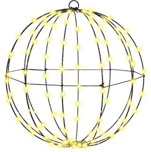 vidaXL Piłka z 120 diodami LED Ciepła biel 40 cm Metal - Ozdoby bożonarodzeniowe - miniaturka - grafika 1
