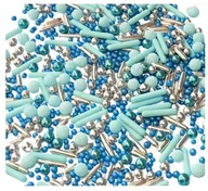 Dodatki do ciast w proszku - POSYPKA CUKROWA PEREŁKI ozdoby na tort DEKORACJE URODZINOWE niebieski 30g - miniaturka - grafika 1