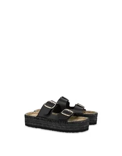 Love Moschino JA28393G0MIA0000 damskie kapcie czarne, 37 EU, kolor czarny, 37 EU - Kapcie damskie - miniaturka - grafika 1