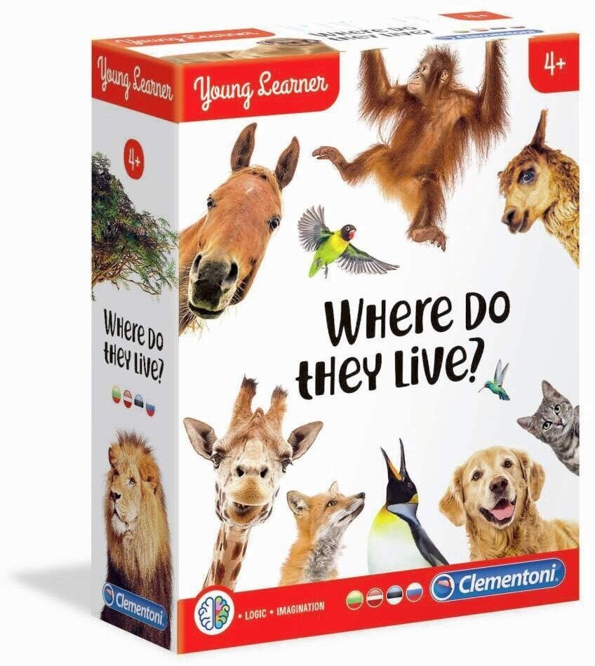 Clementoni Clementoni Where do they live? 50594 LT,LV,EE,RU kalbomis