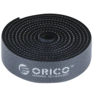 Orico Taśma rzepowa, organizer kabli Orico 1m (czarny) CBT-1S-BK - Maskownice do kabli - miniaturka - grafika 1