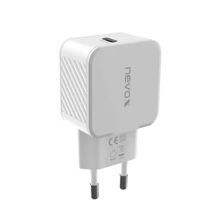 nevox 2008 ładowarka do urządzeń przenośnych Aparat cyfrowy, MP3, Palmtop, Smartfon Biały Prąd przemienny Szybkie ładowanie Wewnętrzna - Ładowarki do telefonów - miniaturka - grafika 1