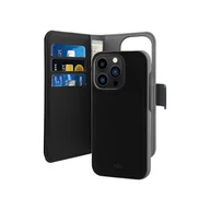 Etui i futerały do telefonów - PURO Wallet Detachable - Etui 2w1 iPhone 14 Pro (czarny) - miniaturka - grafika 1