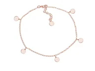 Bransoletki - Bransoletka Lilian z zawieszkami - kółeczka - rose gold - miniaturka - grafika 1