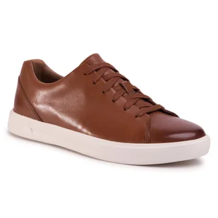 CLARKS Sneakersy Un Costa Lace 261486907 British Tan Leather - Sneakersy damskie - miniaturka - grafika 1