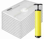 Pokrowce na ubrania - ZESTAW WORKÓW PRÓŻNIOWYCH 10 SZTUK 40x60 + POMPKA WIELOKROTNEGO UŻYTKU - miniaturka - grafika 1