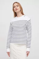 Bluzy damskie - Pepe Jeans bluza bawełniana damska kolor biały wzorzysta - miniaturka - grafika 1