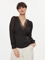 Bluzki damskie - Morgan Bluzka 241-OSERA Czarny Regular Fit - miniaturka - grafika 1
